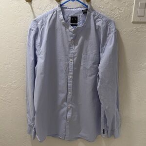 Armani Exchange Sky Blue Casual Button Down Shirt